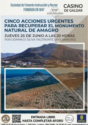 El Casino de G&aacute;ldar presenta una propuesta estrat&eacute;gica para la protecci&oacute;n del Monumento Natural de Amagro