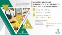 G&aacute;ldar: La Universidad Popular ofrece un curso de manipulador de alimentos y al&eacute;rgenos el 28 y 29 de marzo