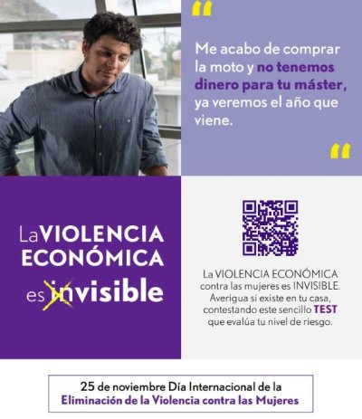 La violencia econ&oacute;mica es inVISIBLE, lema de la campa&ntilde;a de sensibilizaci&oacute;n del Gobierno de Canarias en el 25N