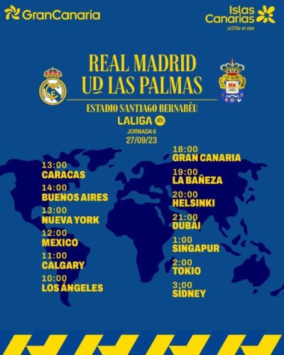 Radio Faro del Noroeste retransmite hoy, mi&eacute;rcoles  27-09-23, a las 18.00 horas: Real Madrid - UD Las Palmas