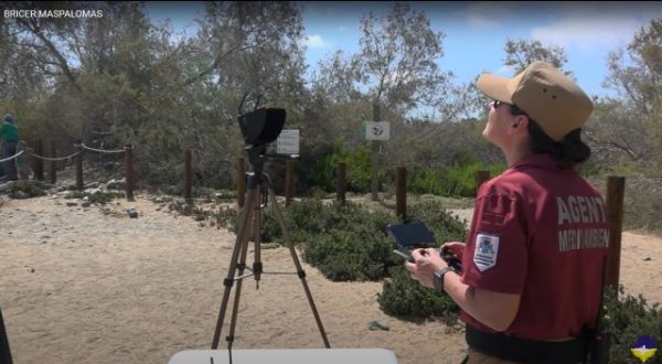 Medio Ambiente lleva a cabo la primera experiencia piloto de vigilancia con drones de la Reserva de las Dunas de Maspalomas