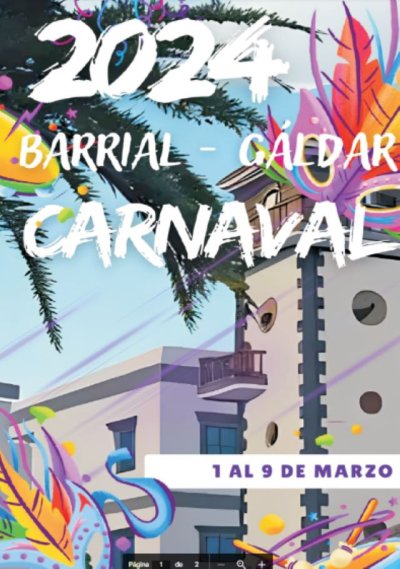 G&aacute;ldar: Programa Carnaval de Barrial 2024