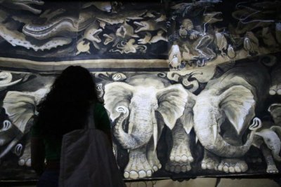 Tahiche D&iacute;az invita a desmontar los murales de &lsquo;El enfado de las criaturas&rsquo; en una acci&oacute;n de reciclaje colectivo