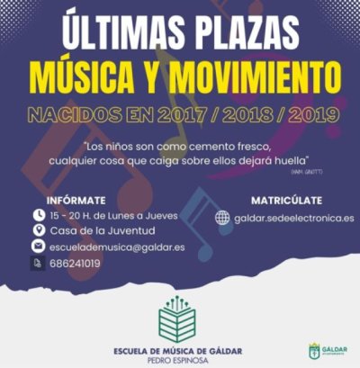 G&aacute;ldar: La Escuela Municipal de M&uacute;sica ampl&iacute;a su oferta educativa con el comienzo del nuevo curso escolar
