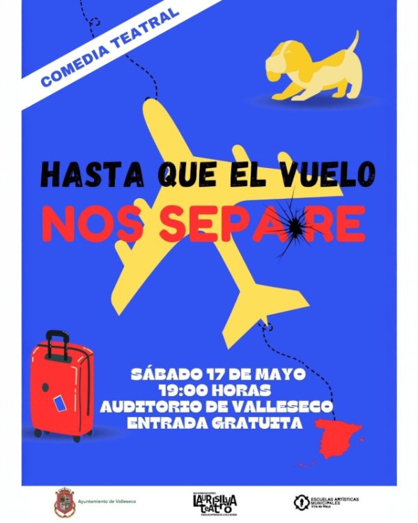 El Auditorio de Valleseco acoge este sábado la comedia “Hasta que el vuelo nos separe”, de Laurisilva Teatro