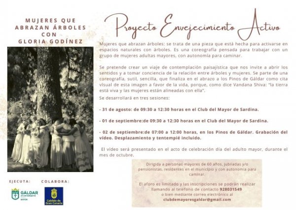 El programa &#039;Envejecimiento activo&#039; ofrece la actividad de artes escénicas &#039;Mujeres que abrazan árboles&#039;