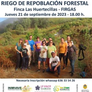 El jueves 21 de septiembre se hará una Acción Medioambiental en Firgas, con un riego de apoyo a las reforestaciones en Las Huertecillas