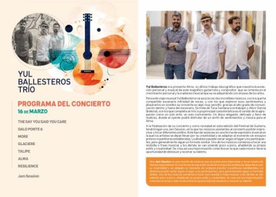 Yul Ballesteros Tr&iacute;o cierra este s&aacute;bado el XXIX Encuentro Internacional de Guitarra Cl&aacute;sica Ciudad de Gu&iacute;a
