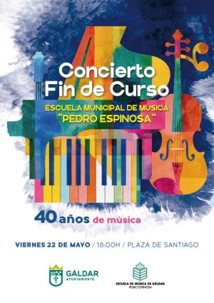 La Escuela Municipal de M&uacute;sica de G&aacute;ldar celebra su 40 aniversario con un concierto multitudinario en la Plaza de Santiago este viernes