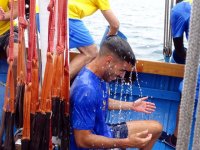 Fabio Gonz&aacute;lez se bautiza en la Vela Latina Canaria