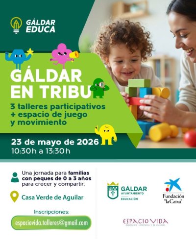 La Casa Verde de Aguilar acoge 'Gáldar en Tribu', un encuentro para familias con niños y niñas de 0 a 3 años