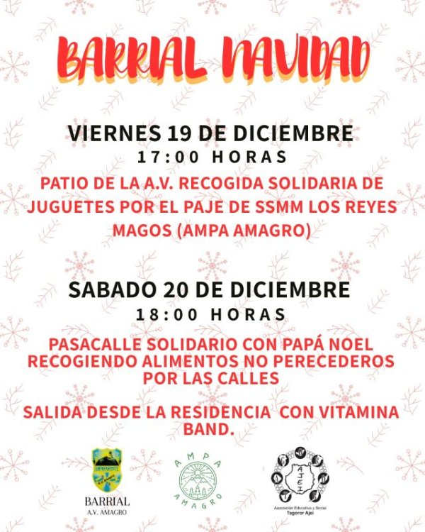 G&aacute;ldar: La solidaridad navide&ntilde;a recorre Barrial este fin de semana para ayudar a quienes m&aacute;s lo necesitan