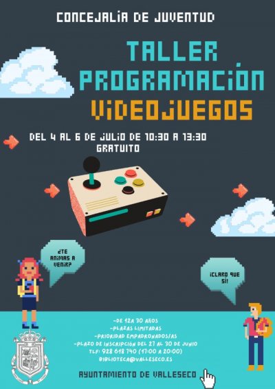 Valleseco acerca a la juventud a la programación de videojuegos con un taller gratuito