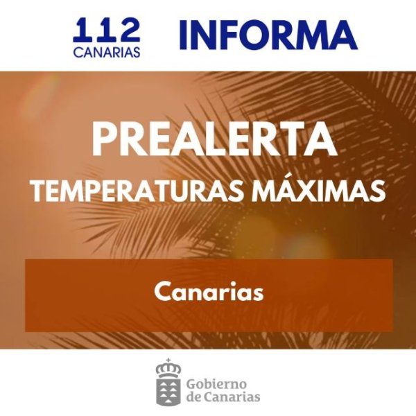 El Gobierno de Canarias actualiza la situación de prealerta por temperaturas máximas y amplía al archipiélago
