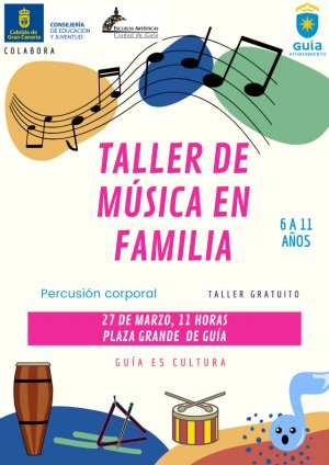 Nuevo Taller de Percusión Corporal para niños este domingo en la Plaza Grande de Guía