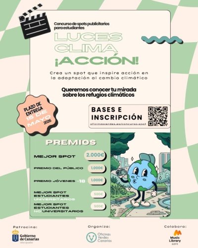 Transici&oacute;n Ecol&oacute;gica recuerda que este viernes finaliza el plazo del concurso audiovisual &ldquo;Luces, Clima &iexcl;Acci&oacute;n!&rdquo;