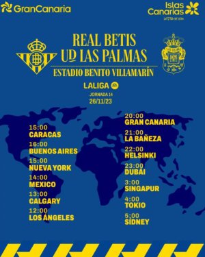 Radio Faro del Noroeste retransmite hoy domingo, 26-11-23, a las 20.00 horas: Real Betis - UD Las Palmas