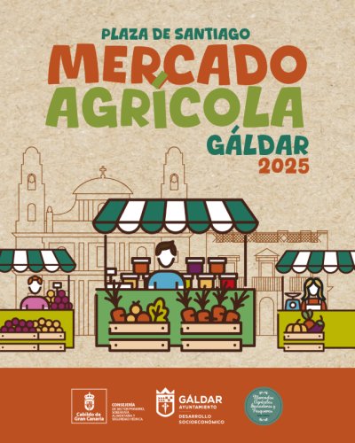 El Mercado Agr&iacute;cola de G&aacute;ldar vuelve este domingo enmarcado en el esp&iacute;ritu navide&ntilde;o y la Semana de las Flores
