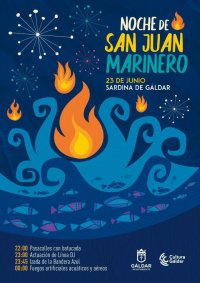 G&aacute;ldar: La Noche de San Juan Marinero se vive en Sardina con la izada de la bandera azul