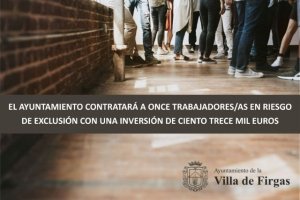 Villa de Firgas procederá en los próximos meses a la contratación de once trabajadores/as