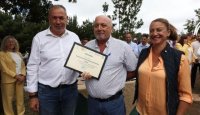 Este domingo el alcalde de Firgas, Alexis Henr&iacute;quez, y la concejala de Turismo, Raquel Martel, participaron en la Feria de Turismo