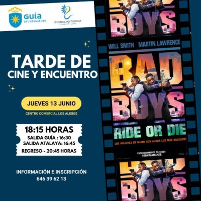 Las &lsquo;Tardes de Cine y Encuentro&rsquo; de la Universidad Popular de Gu&iacute;a permitir&aacute;n disfrutar de la pel&iacute;cula &lsquo;Bad Boys&rsquo;