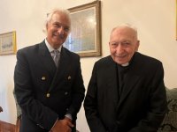 El cardenal Angelo Acerbi cumple 100 años en el Vaticano, acompañado del Profesor Dr. Manuel de la Peña