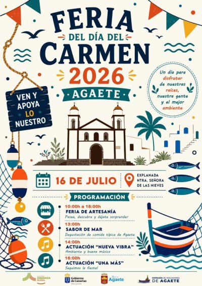 Agaete celebra el D&iacute;a del Carmen con feria, degustaci&oacute;n gastron&oacute;mica, m&uacute;sica y procesi&oacute;n mar&iacute;tima en el Puerto de Las Nieves