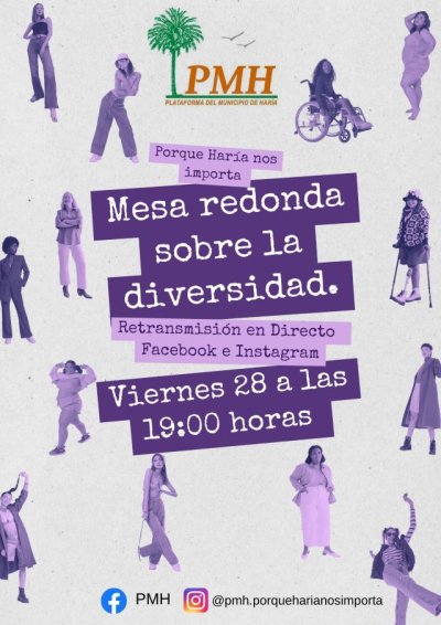 La Plataforma del Municipio de Har&iacute;a organiza una mesa redonda virtual para debatir sobre diversidad