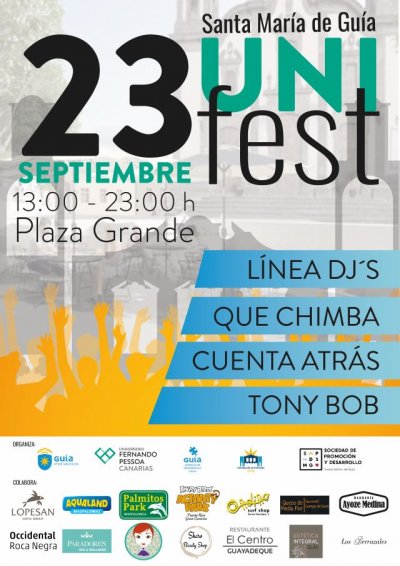 Gu&iacute;a acoge este viernes la primera edici&oacute;n de UNIFEST, diez horas de m&uacute;sica y actividades l&uacute;dicas para los j&oacute;venes