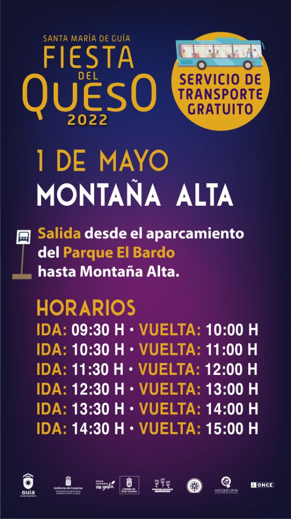 Guía: Guaguas gratuitas para asistir este domingo a la Fiesta del Queso de Montaña Alta