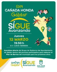 Ca&ntilde;ada Honda celebra este jueves su asamblea abierta del itinerario &lsquo;Contigo, G&aacute;ldar Sigue Avanzando&rsquo;