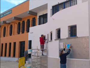 Mural participativo que será elaborado en el Colegio CEIP Alcorac Henríquez del risco de San Juan