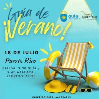 La playa de Puerto Rico, nueva salida veraniega de la Universidad Popular de Guía para este viernes