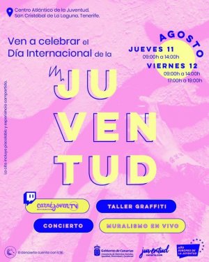 Grafitis en directo y música para celebrar el Día de la Juventud entre el 11 y 12 de agosto en Tenerife