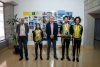 Francisco Castellano felicita a Adriana Rodr&iacute;guez y Sa&uacute;l Acosta, campeona y tercer clasificado del Campeonato de Espa&ntilde;a Cadete de Taekwondo