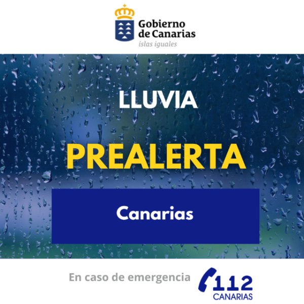 El Gobierno de Canarias declara la situaci&oacute;n de prealerta por lluvias en el archipi&eacute;lago