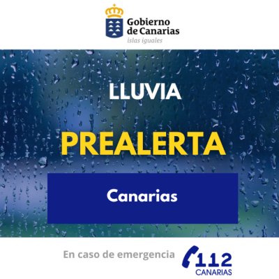 El Gobierno de Canarias declara la situaci&oacute;n de prealerta por lluvias en el archipi&eacute;lago