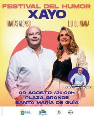 Gu&iacute;a: Mat&iacute;as Alonso y Lili Quintana actuar&aacute;n este domingo en el Festival del Humor &lsquo;Xayo&rsquo; que se celebra en Gu&iacute;a