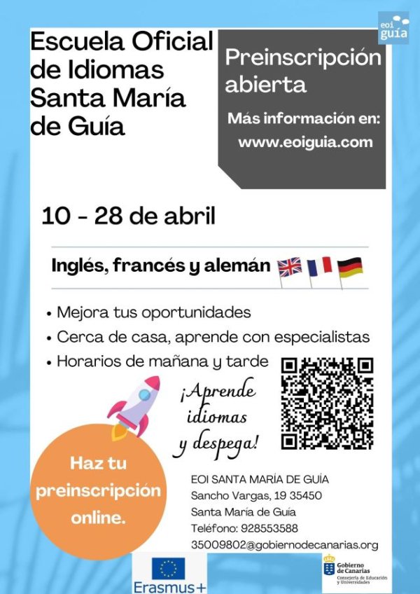 Guía: La Escuela de Idiomas tiene la preinscripción abierta del 10 al 28 de abril