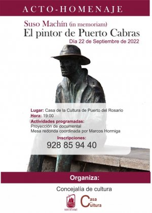 Puerto del Rosario: El Ayuntamiento homenajea a Suso Machín, el pintor de Puerto Cabras, en el centenario de su nacimiento