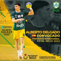 Alberto Delgado vuelve a la Selecci&oacute;n Espa&ntilde;ola Juvenil de Balonmano