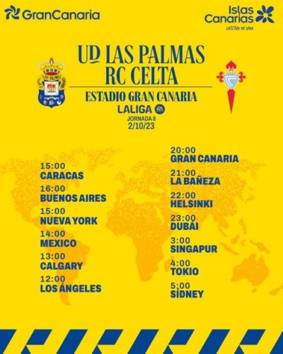 Radio Faro del Noroeste retransmite este lunes, 02-10-23, a las 20.00 horas: UD Las Palmas - RC Celta