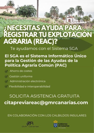 El Gobierno canario pone en marcha un servicio de ayuda a productores para facilitar la inscripción en el REAC
