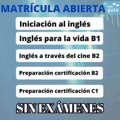 Matricula abierta para cursos de actualizaci&oacute;n en la Escuela Oficial de Idiomas de Santa Mar&iacute;a de Gu&iacute;a