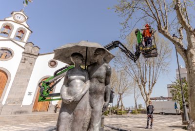 Valleseco refuerza la salud de sus históricos plataneros con una inversión de 14.000 euros