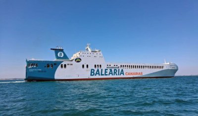 Baleària Canarias incorpora el buque de mayor capacidad histórica de carga rodada del archipiélago en sus conexiones con la península