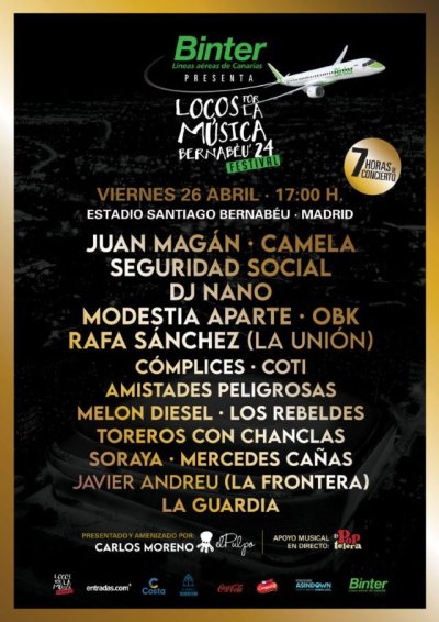 La Terminal T4 del Aeropuerto Adolfo Su&aacute;rez Madrid-Barajas se rinde ante la presentaci&oacute;n de Locos por la M&uacute;sica y Binter