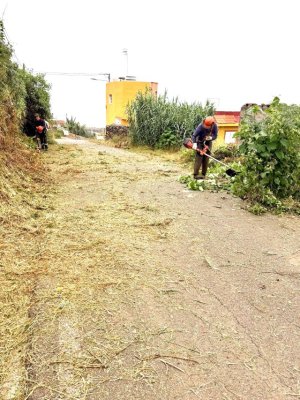 El Ayuntamiento de Gu&iacute;a refuerza los trabajos de desbroce y limpieza en la red de v&iacute;as municipales