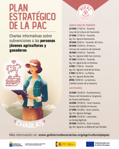 El Gobierno canario busca atraer a j&oacute;venes al sector agrario con un programa de charlas sobre las ayudas del PEPAC